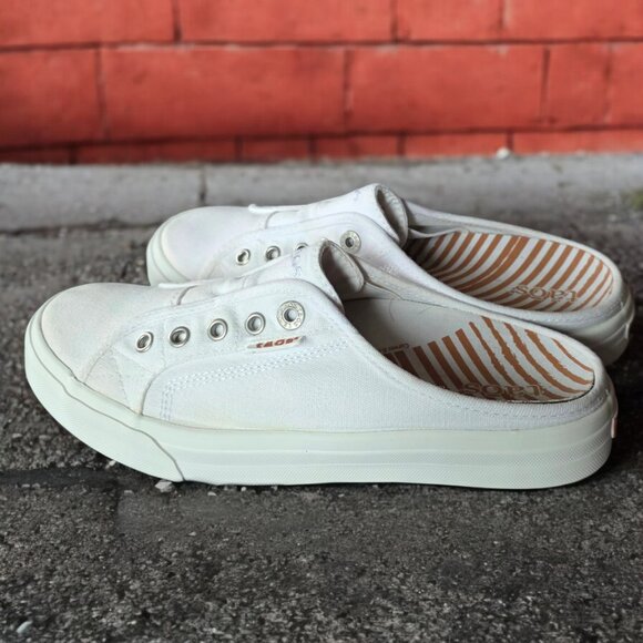 TAOS (10) EZ SOUL Laceless Mule Sneaker White Arch & Metatarsal Support - Picture 2 of 10